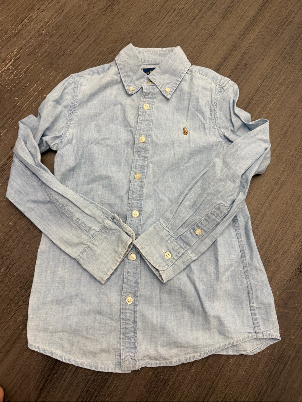 Girls Polo Ralph Lauren Light Blue Button-Down Shirt